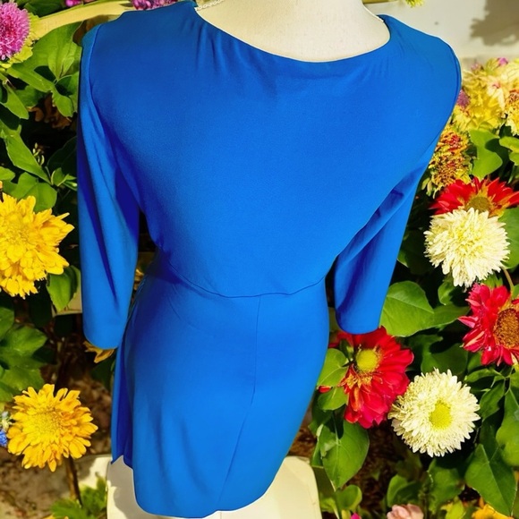 Lauren Ralph Lauren ‘Wrap-Front Jersey Knit Dress’ in “Royal Blue” Size 10 - Picture 10 of 16